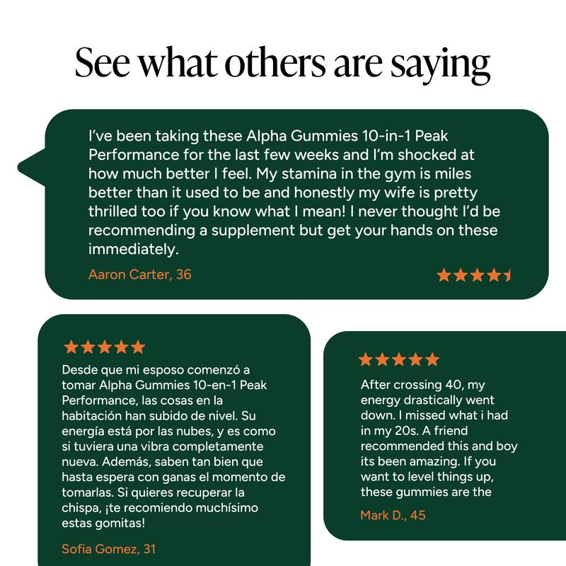 10-1 Alpha Gummies - Purity & 3.5X Absorption