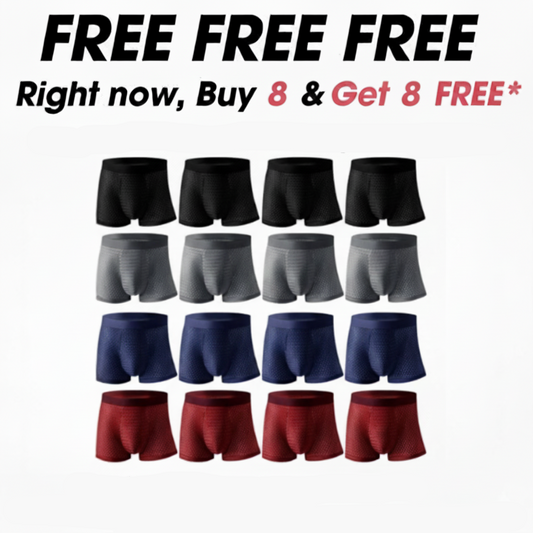 8-PACK Bamboo Fibre Boxer Shorts